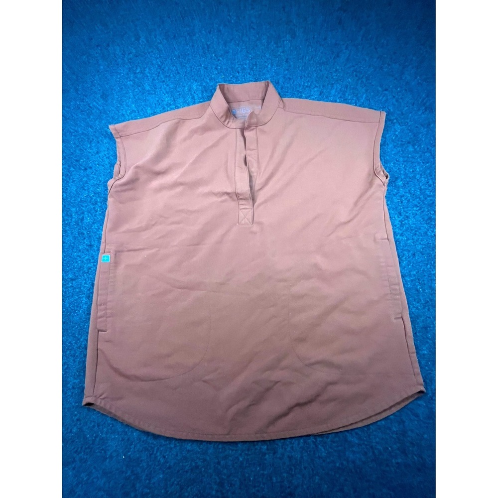 Figs Technical Collection Oversized Scrub Top Womens 2XS Clay Sleeveless Medical